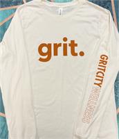 "GRIT" Long Sleeve Shirt - Natural & Rust